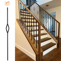 Balustre d'escalier intérieur en fer de haute qualité, 1/2 pouce, carré creux, avec motif diamant unique