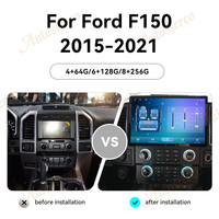 Autostereo Android 13,0 reproductor Multimedia para coche para Ford F150 2015-2020 Audio Radio Estéreo unidad principal navegación GPS estilo Tesla