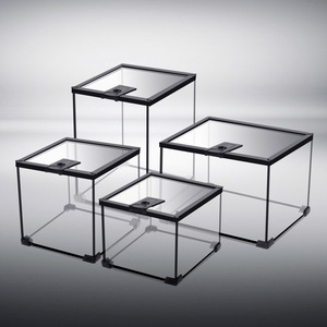 Reptilien glas <span class=keywords><strong>Terrarium</strong></span> Tank 8 "x 8" x 12 "obere Öffnungs tür Voll ansicht Ökologischer Tank Amphbinas Glas Lebensraum Gehärtetes Glas - Product Image 4