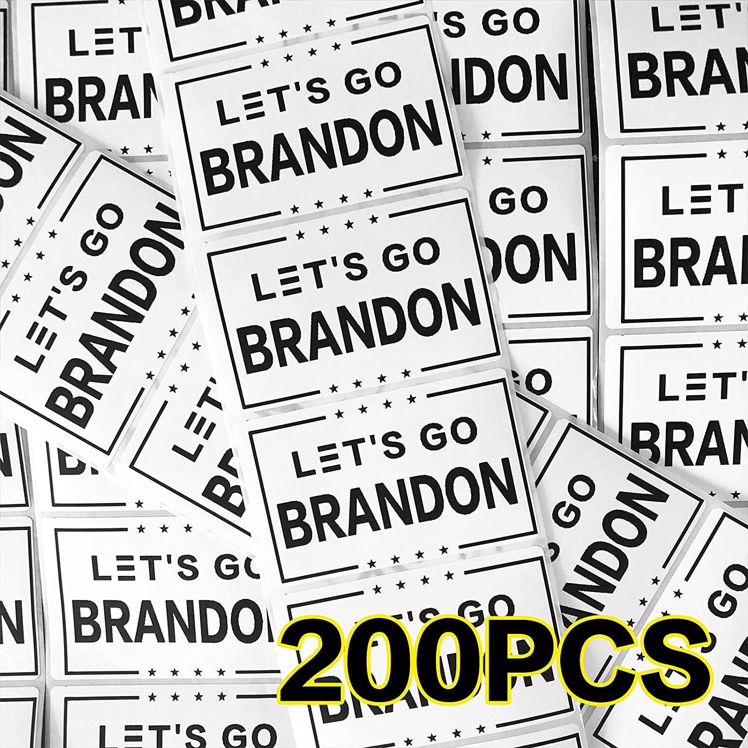 Amazon Hot Sale Let'S Go Brandon Sticker Flag Let'S Go Brandon Funny Biden Stickers Computer Laptop Car Bumper Decoration
