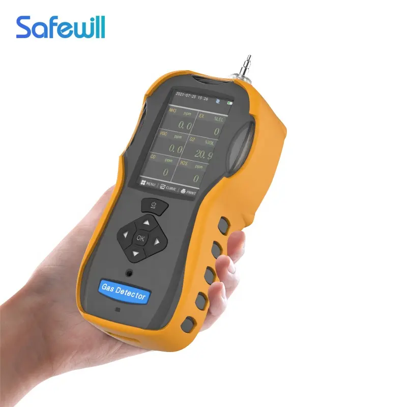 도매 안전 ES60A 자연 가스 누출 감지기 6 IN 1 VOC 가스 감지기 NO/CO/CO2/SO2/H2S/NO2 가스 감지기