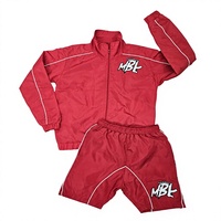 Conjunto Deportivo Unisex para Niños, Chaqueta Cortavientos con Capucha y Pantalones Deportivos, Bloques de Color, Secado Rápido, Poliéster