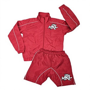 kids windbreakr Unisex Tracksuit Set Hooded Full Sleeve Sporty Windbreaker Jogging Pants Color Blocking Quick Dry Polyester nylo - Product Image 1
