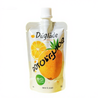Pochette à bec verseur réutilisable pour boissons liquides, emballage de boissons, poche à jus avec couvercle, impression personnalisée, 250 ml, 1000 ml