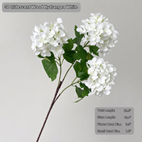HGA Hydrangea artificielle réaliste au toucher naturel, fleur d'hortensia verte pour la décoration intérieure et commerciale, décoration de salon