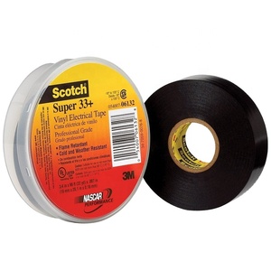 3M 33 + Vinyle Électrique Noir PVC Ruban 19mmX20M 10 rouleaux/paquet - Product Image 6