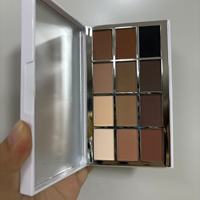Palette de fards à paupières en plastique 12 couleurs, maquillage pour les yeux, créez votre propre marque, étiquette privée, palette de fards à paupières mats personnalisés