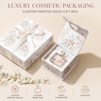 Boîte cadeau en carton rigide imprimé sur mesure de luxe pour emballages cosmétiques, sérum pour la peau, lotion, flacon de parfum