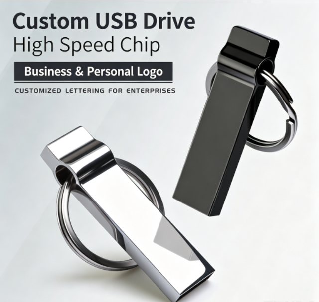 Waterproof Metal USB Flash Drive Pen Drive with Printed Logo USB 2.0 Interface 4GB Capacities 1-Year Warranty Wholesale
