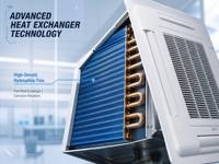 Unité de ventilation à effet de ventilo-convecteur ultra-mince pour eau réfrigérée, terminal CVC pour montage au plafond dans les hôtels et bureaux