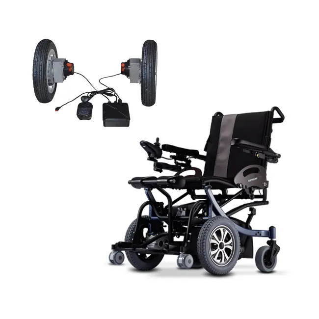 Kit de moteur de pneu robuste de 10 pouces pour fauteuils roulants électriques pour adultes nouveau contrôleur de poignée de joystick de moteur extérieur