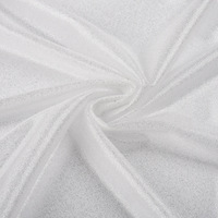 Tissu en mousseline de soie diamantée fluorescente transparente à petits pois imprimés à la feuille pour robe de soirée, robe de mariée, Hanfu, décoration et performance
