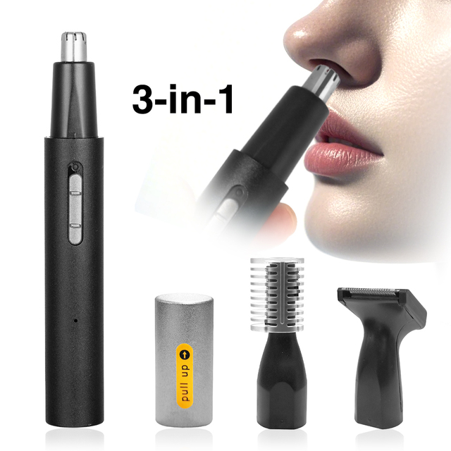 3 in 1 Rechargeable Hair Trimmer Includes Ear & Nose Trimmer Beard Shaver Eyebrow Trimming