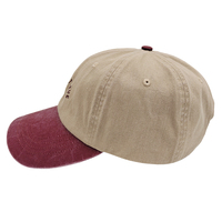 Casquette de baseball unisexe personnalisée de haute qualité, imperméable, avec logo brodé, motif lavé, visière incurvée, en coton, bicolore