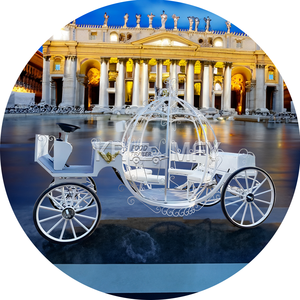 Carrosse de luxe en fer forgé avec citrouille pour mariages transport spécial à vendre - Product Image 2