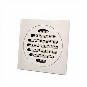 Siphon de sol carré moderne en laiton 120 mm, anti-odeur, écologique, électroplaqué, pour salle de bain, baignoire, hôtel - Product Image 4