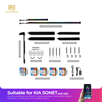 Kit d'éclairage ambiant LED pour voiture D27 Sonet, éclairage interactif, application + interrupteur + commande vocale