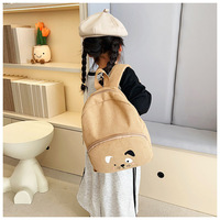 Sac à dos en peluche personnalisé en forme d'ours, en tissu denim, pour enfants (chien, renard, lion), sac à bandoulière doux pour femmes, sac à bandoulière mignon, sac à dos de dessin animé