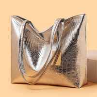 Sac fourre-tout à bandoulière pour femme SH0561 en PU motif léopard, résistant à l'eau, grande capacité, fermeture ouverte, toutes saisons