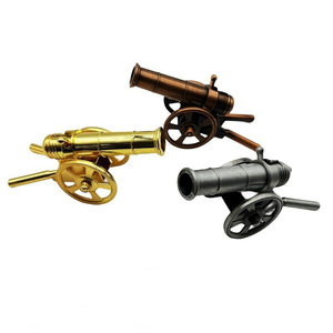 Modelo de Cañón Italiano de Aleación Vintage, Decoración de Metal, Artesanía Metálica, Juguetes para Niños - Product Image 1