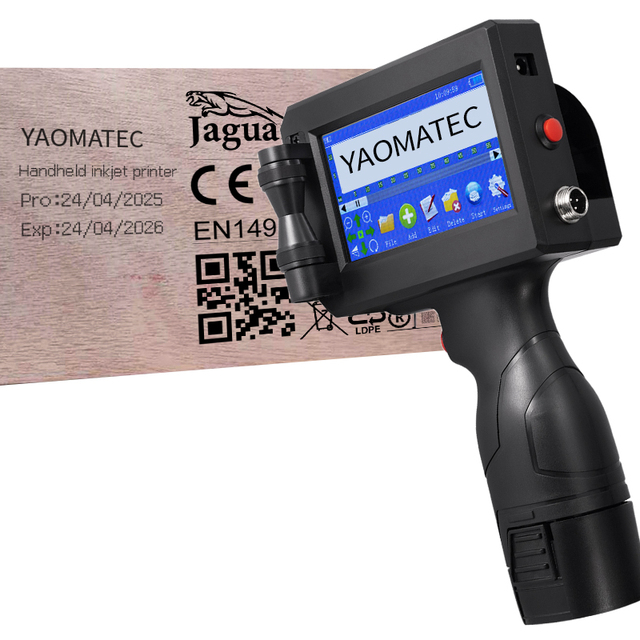 Yaomatec Factory 12.7mm Date Coding Machine Inkjet Printer TIJ Inkjet Printer Handheld Inkjet Printer for Wood