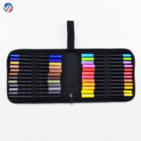 Stylo marqueur à pointe fine à base d'eau multicolore, ensemble de stylos à double pointe, stylo fineliner avec clip, stylo marqueur pour peinture, stylo fineliner