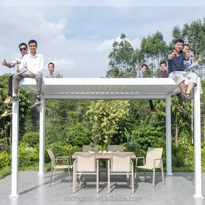 High Quality Paito Modern Motorised Pergola Kits Aluminium Outdoor Gazebo Arches Arbours Pergolas Bridge For Patios