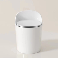WC monobloc en céramique de couleur rouge mat au design moderne, siphon en S, sanitaire pour hôtel