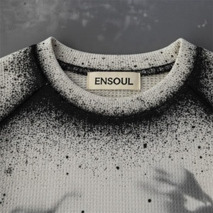 Maglietta ES Personalizzata Ecologica 100% Cotone Pesante Oversize con Stampa Digitale a Spruzzo, Termica a Nido d'Ape, Stile Boxy con Ricamo 3D - Product Image 2