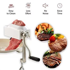 Máquina Ablandadora <span class=keywords><strong>de</strong></span> Carne para BBQ, Herramienta Manual <span class=keywords><strong>de</strong></span> Metal para Ablandar Carne <span class=keywords><strong>de</strong></span> Res con Manivela y Abrazadera <span class=keywords><strong>de</strong></span> Mesa para el Hogar - Product Image 5
