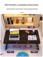 Bureau pliable réglable portable pour la maison, le dortoir, avec table à manger inclinable, bureau pour ordinateur portable, en métal et MDF, pour usage professionnel