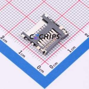 TF-06A-H16 SD Card / Memory Card Connector SMD Connector Flip Cover Type MicroSD Card (TF Card) Card Holder 1.6mm - Product Image 2