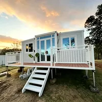 Cabane de jardin pliable pour les vacances, maison préfabriquée portable et amovible de 20/40 pieds, maison modulaire miniature, design empilable