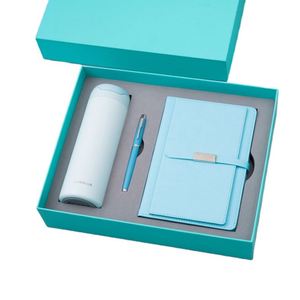 X930-1 Custom Luxury White A4 A5 Notebook Pu Business Gift Cup Journal With Pen Leather Notebook Gift Box Set - Product Image 1