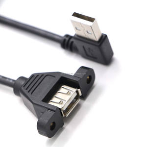Cable de Extensión USB 2.0 para Montaje en Panel, 1M, PVC, Macho a Hembra, Cable de Datos, Personalización Disponible - Product Image 4