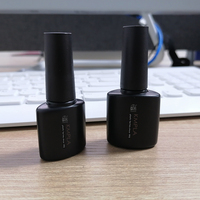 Haute Qualité Opaque Noir Écologique 7ml 10ml 12ml Gel Vide Vernis À Ongles Bouteilles avec Brosse pour Bouteille Pot