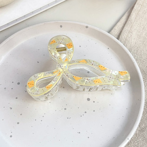 Pinzas de Pelo Grandes con Lazo Degradado, Lindas Pinzas de Pelo con Forma de Lazo Colorido y Parche a Cuadros - Product Image 5