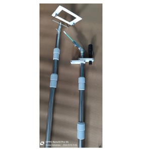 Telescopic Swab Sampling Pole Tool with Square Template <b>Frame</b> and Swab <b>Clamp</b> Mount for Pharmaceutical Cleanroom Surface Probe - Product Image 4
