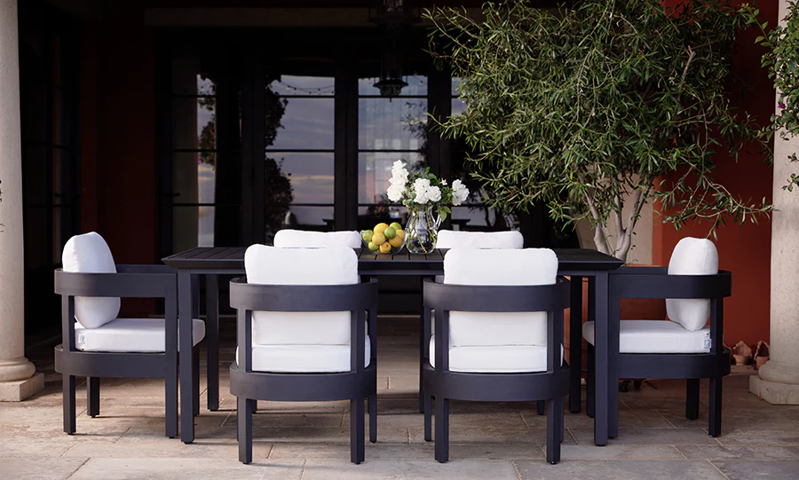 Garden sets table and chair outdoor patio furniture aluminum 7-piece dining set