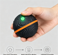 Balle de massage vibrante rechargeable par USB, balle de massage électrique portable à faible bruit pour les fascias |   Soulagement des douleurs musculaires après l'entraînement