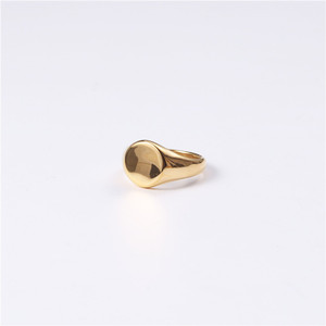 เครื่องประดับมินิมอลสแตนเลสแหวนแกะสลักส่วนบุคคล18K แหวนทองผู้หญิง - Product Image 1