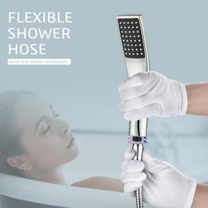 1.5m Chrome Montage Mural Pommeau De Douche Pluie Inverseur Carré Portable Haute Pression <span class=keywords><strong>Pompe</strong></span> Rechargeable Jet <span class=keywords><strong>Bassin</strong></span> Combo Douches À Main - Product Image 4