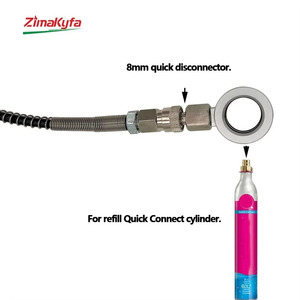 Adaptateur de recharge CO2 Zimakyfa en acier inoxydable noir 2000 PSI, populaire et fiable, pour raccord rapide Sodastream - Product Image 3