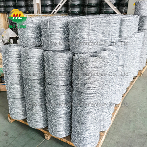 Directo de fábrica 20kg HDG 500m cinta de alambre de púas rollo de <span class=keywords><strong>malla</strong></span> #16 línea de bobina de red de <span class=keywords><strong>poste</strong></span> Alambre de hierro de alta calidad alambre de púas - Product Image 5