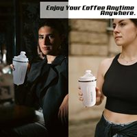 Mug Kopi Perjalanan Moioco Dapat Digunakan Kembali 12OZ Putih Pria