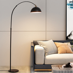 Lampes sur pied noires en forme d'<span class=keywords><strong>arc</strong></span> pour salon, à intensité variable, 2700-6000K, lampe sur pied arquée réglable, lampe industrielle haute pour lecture dans la chambre - Product Image 1