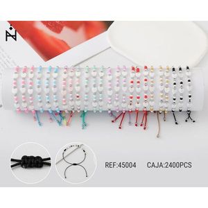 PULSERA-TUBO Braccialetti con Perline a Forma di Cuore, Confezione da 2400 Pezzi, Gioielli alla Moda per Donne e Ragazze - Product Image 1