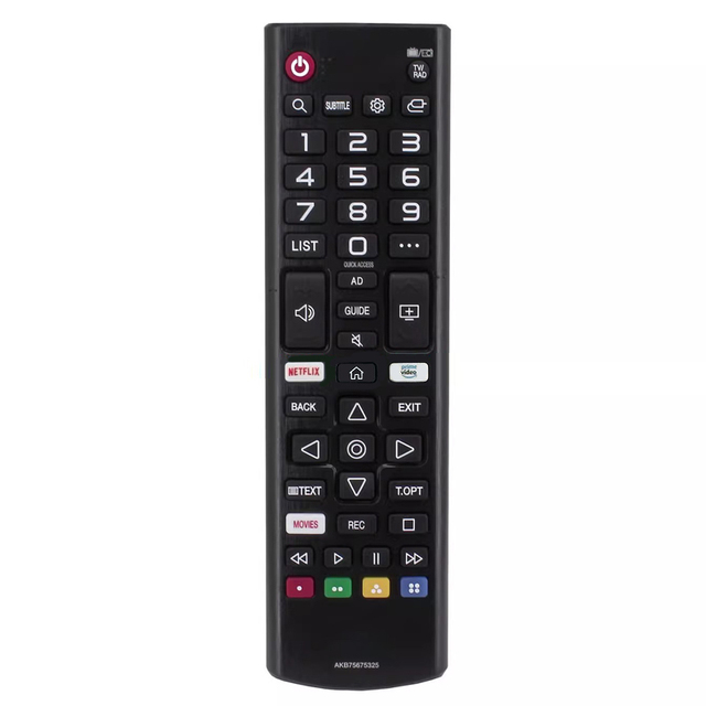 For AKB75675325 Smart TV Remote Control with 46 Buttons AAA Battery 10m Range One-Click Login for Netflix & Prime Video