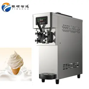 YINSHUO BQM-12 מפעל חם למכור קרח קרם רך מכונה לשרת קונוס באיכות הטובה ביותר אוטומטי מכונת גלידה