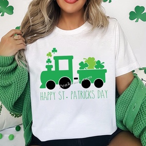 Hot Sale Happy Go Lucky Design Heat Transfers Washable DTF <strong>St</strong> <strong>Patricks</strong> <strong>Day</strong> Prints Heat Transfer Stickers for T-<strong>Shirts</strong> - Product Image 1